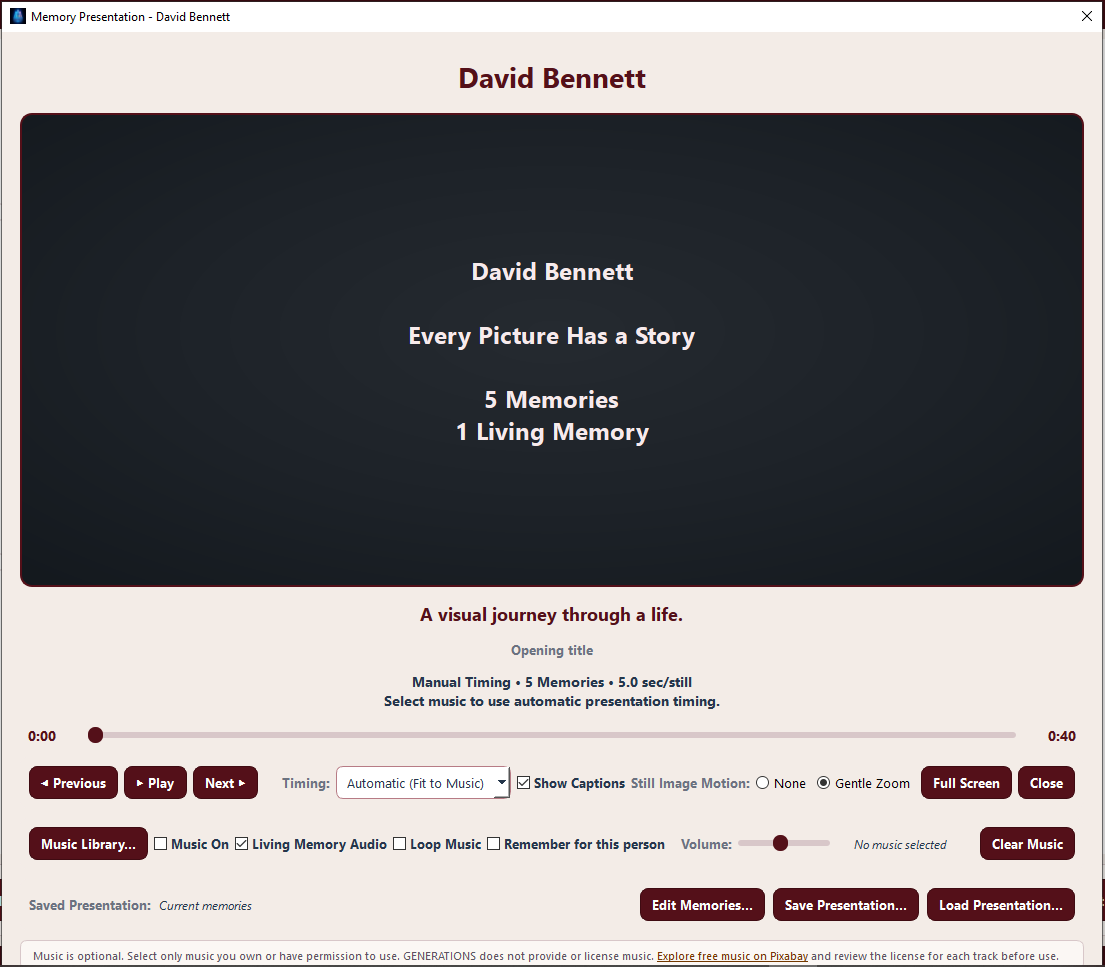Memory Presentation